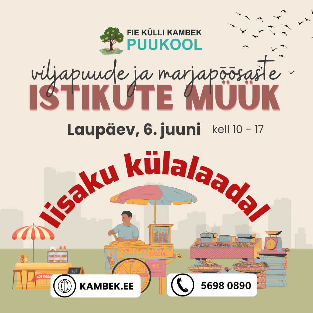Iisaku külalaat 6. juuni 2026 Laadal saad nautida mõnusat melu, kohtuda kohalike meistritega ja leida oma aeda parimad taimed. Väike ja armas laat keset Iisaku 