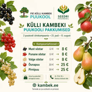 Külli Kambeki Puukool suvekampaania pakkumised