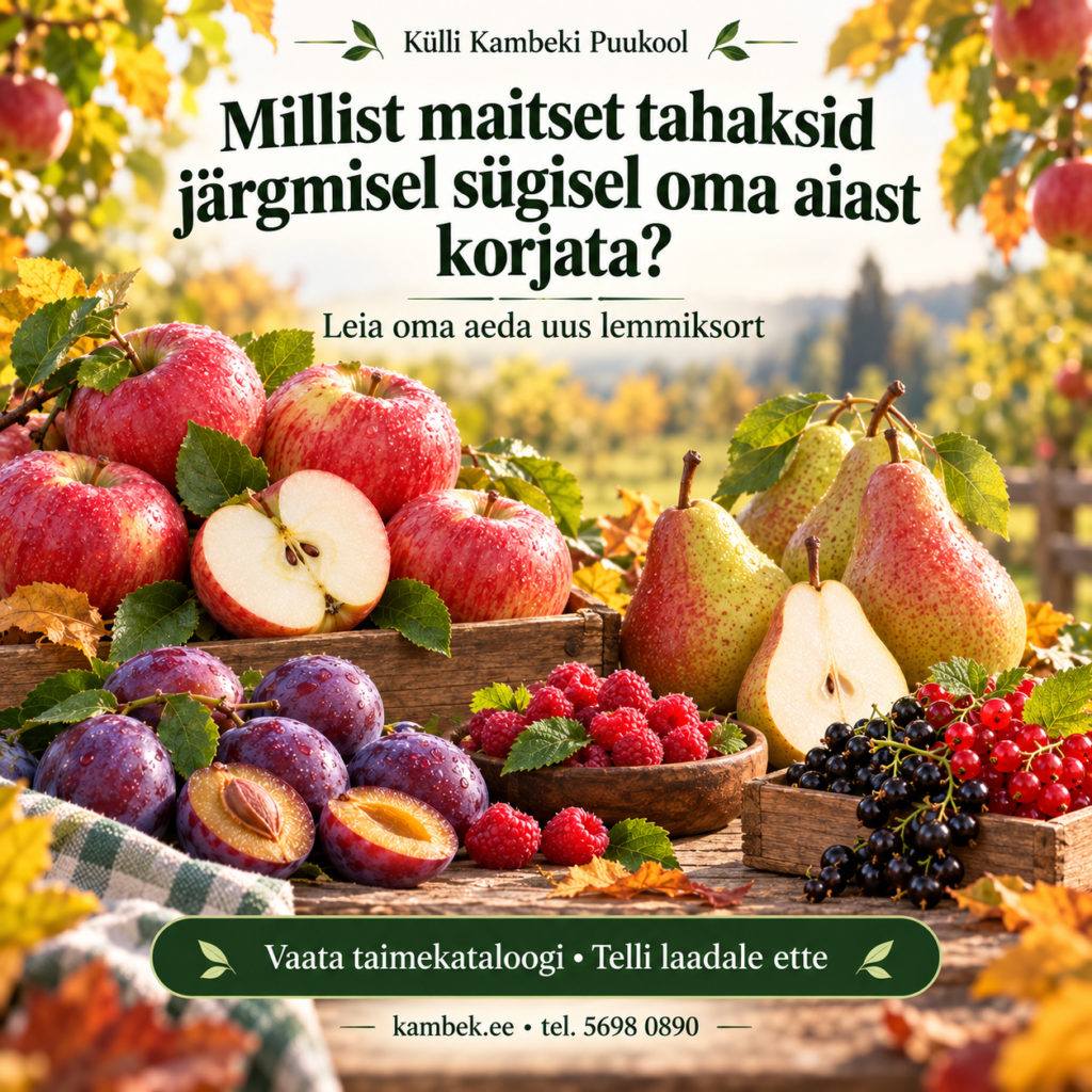 Millist maitset tahaksid oma aeda